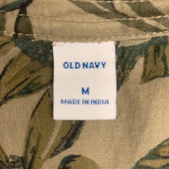 Old Navy sz Med Palm Leaf Cotton tunic - Picture 3 of 4